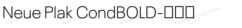 Neue Plak CondBOLD字体转换